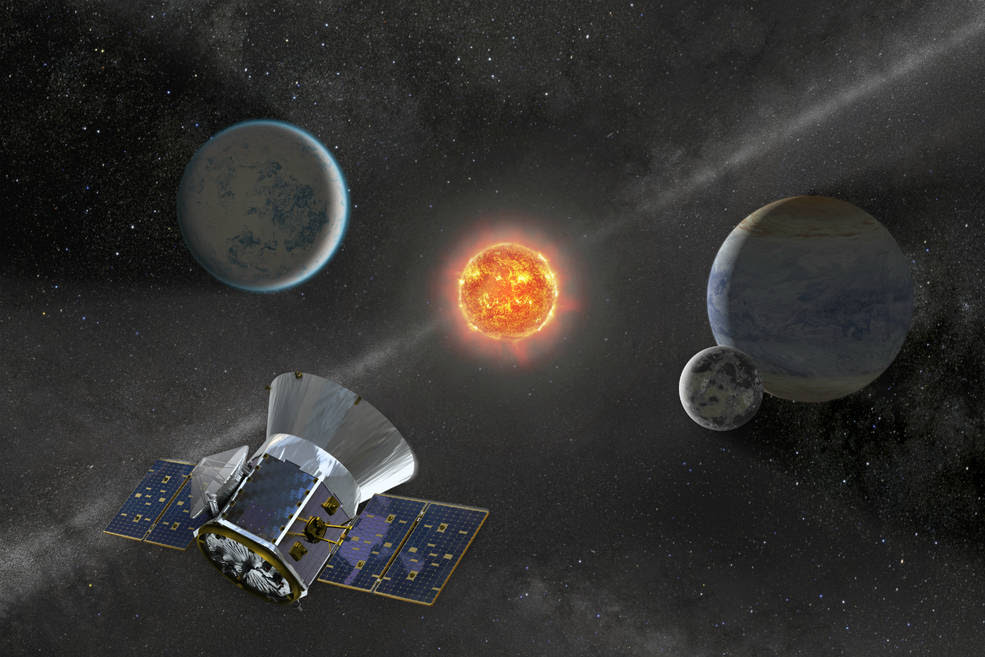 NASA’s Transiting Exoplanet Survey Satellite (TESS) is set to launch on a SpaceX Falcon 9 rocket from Space Launch Complex 40 at Cape Canaveral Air Force Station in Florida no earlier than April 16, 2018. Once in orbit, TESS will spend about two years surveying 200,000 of the brightest stars near the sun to search for planets outside our solar system.<br />Credits: NASA
