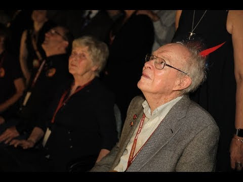 Physicist Eugene Parker watches the launch of the spacecraft that bears his name — NASA’s Parker Solar Probe — early in the morning of Aug. 12, 2018.<br />Credits: NASA