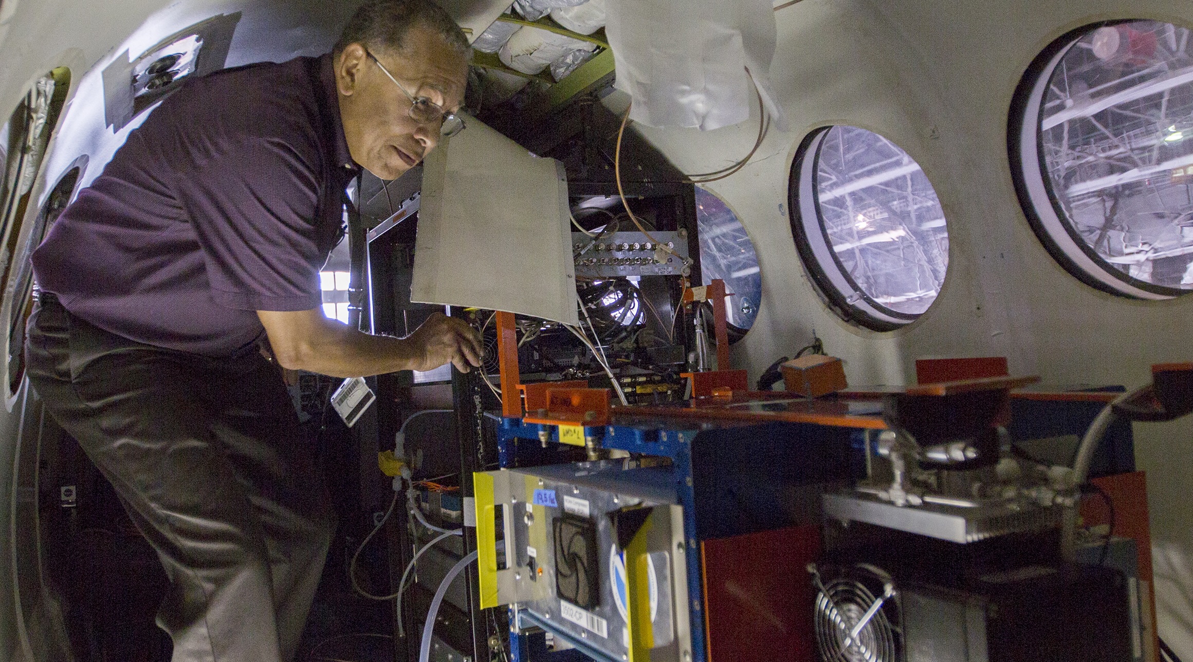 Scientists will fill NASA research aircraft, such as the B-200 King Air shown here, with advanced instruments to probe five important research questions starting in 2020 as part of the Earth Venture Suborbital program.<br />Credits: NASA/David C. Bowman