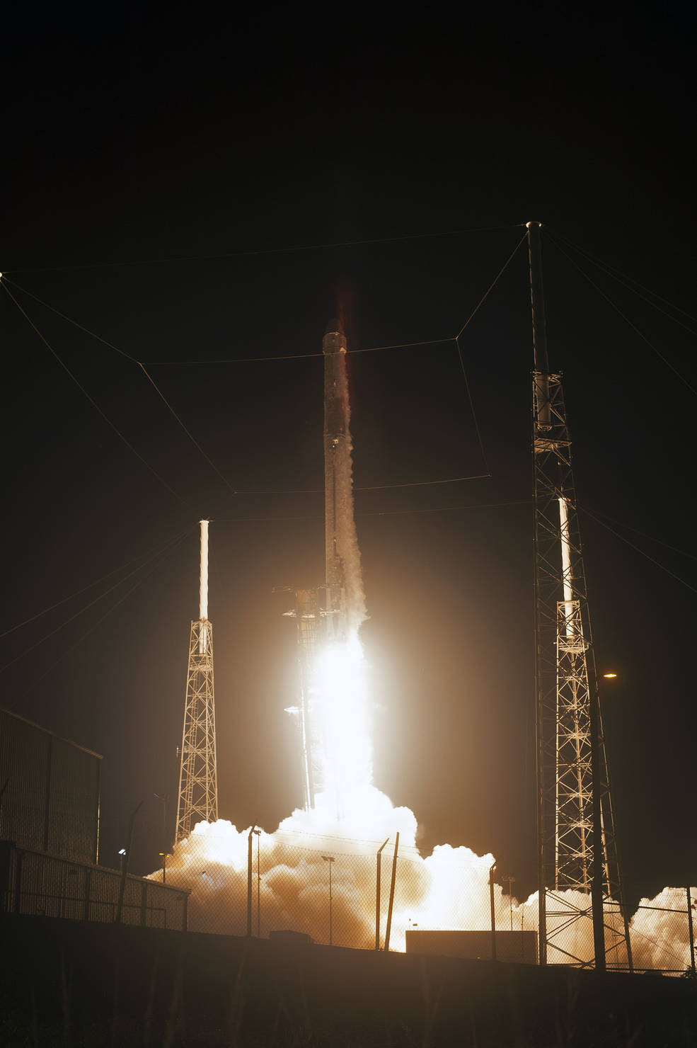 A two-stage SpaceX Falcon 9 launch vehicle lifts off from Space Launch Complex 40 at Cape Canaveral Air Force Station in Florida on June 29, 2018. SpaceX is targeting 1:38 p.m. EST Tuesday, Dec. 4, for the launch of its 16th resupply mission to the International Space Station.<br />Credits: NASA