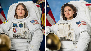 NASA astronauts Christina Koch and Jessica Meir<br /><br />Credits: NASA