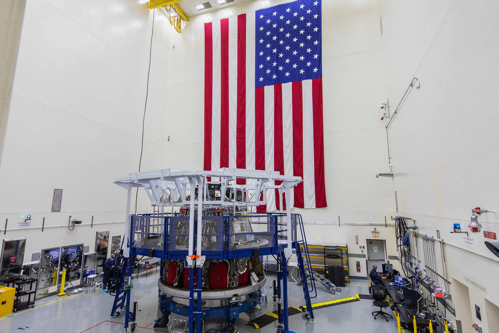 The SpaceX Crew Dragon spacecraft that will be used for the company’s in-flight abort test arrives Oct. 1, 2019, at SpaceX’s hangar at Launch Complex 39 at NASA’s Kennedy Space Center in Florida. The test will demonstrate the spacecraft and launch system’s ability to abort in the unlikely case of an emergency after liftoff. It's an important step before NASA astronauts Bob Behnken and Doug Hurley are transported to the International Space Station aboard Crew Dragon as part of NASA’s Commercial Crew Program.<br />Credits: SpaceX