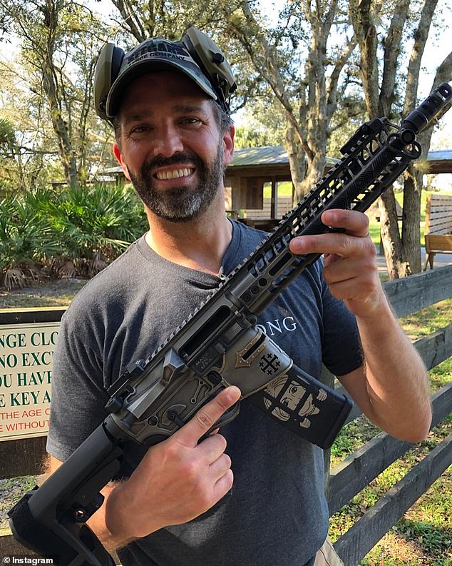 Don Jr. showed off AR-15 on Instagram; gun included 'Jerusalem cross' and an ammunition magazine laser etched with a drawing of Hillary Clinton in prison
