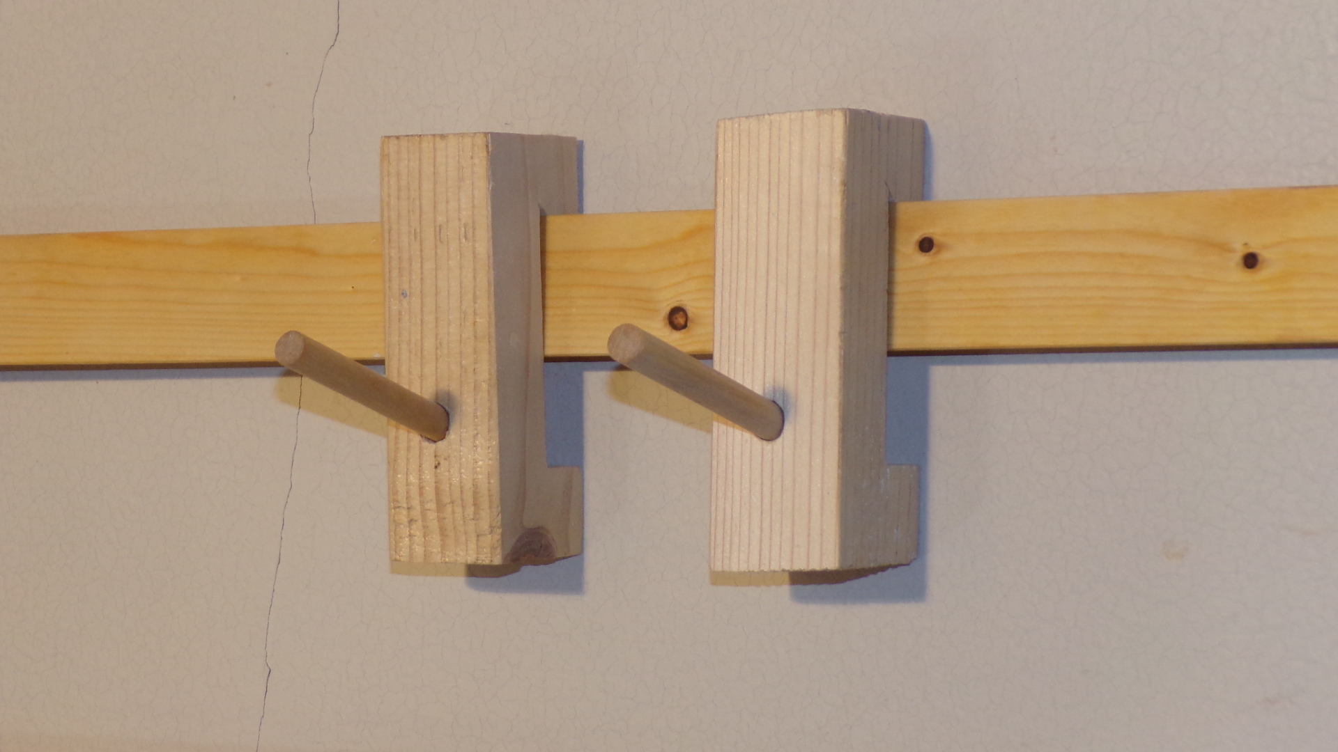 Unfinished french cleat rocket hooks
